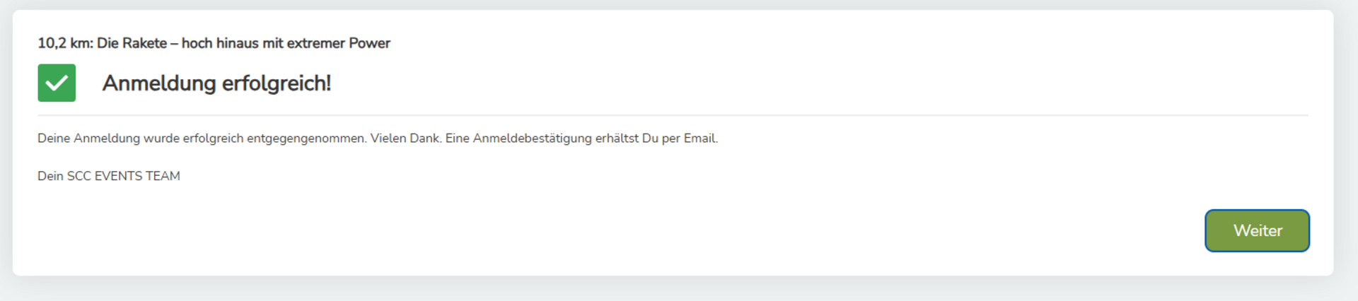Erfolgsmeldung. Klick um Bild zu vergrößern (öffnet Dialog).